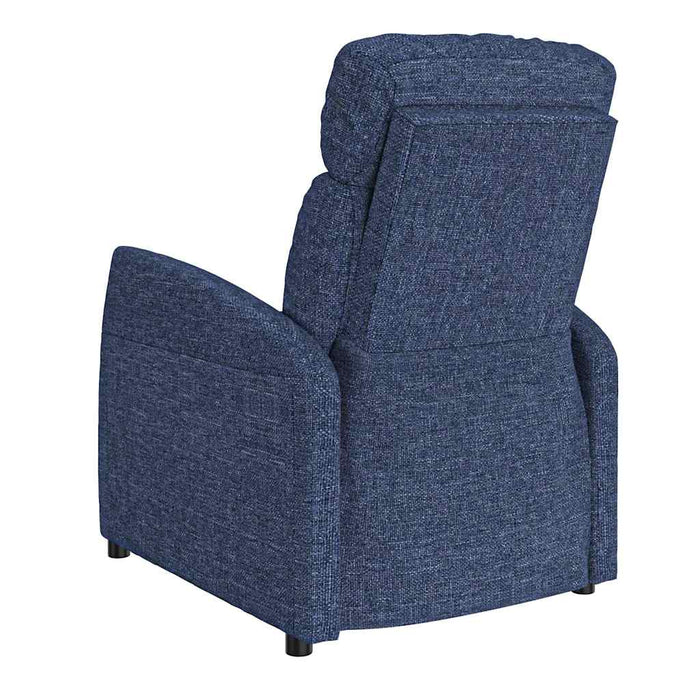 Fotoliu rabatabil electric, albastru, material textil WALTI