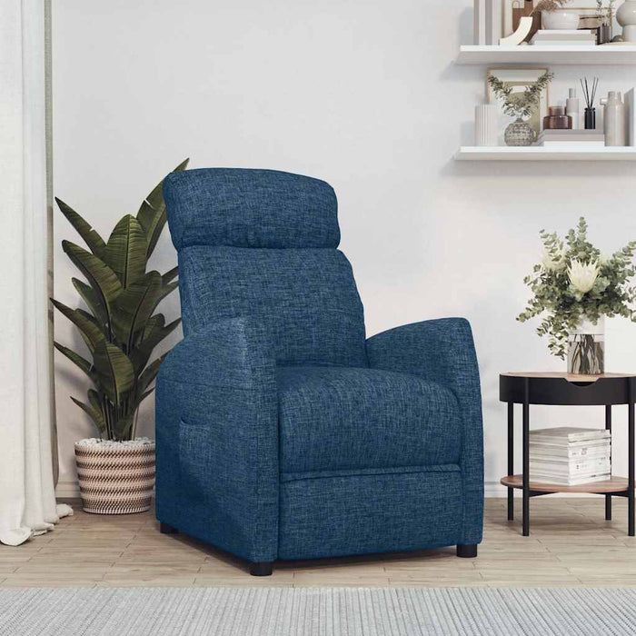 Fotoliu rabatabil electric, albastru, material textil WALTI