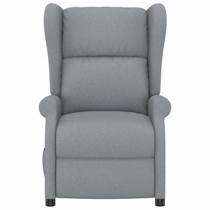 Fotoliu rabatabil electric cu spătar aripi, gri deschis, textil WALTI