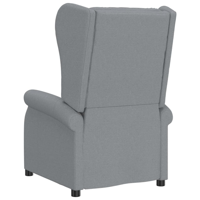 Fotoliu rabatabil electric cu spătar aripi, gri deschis, textil WALTI