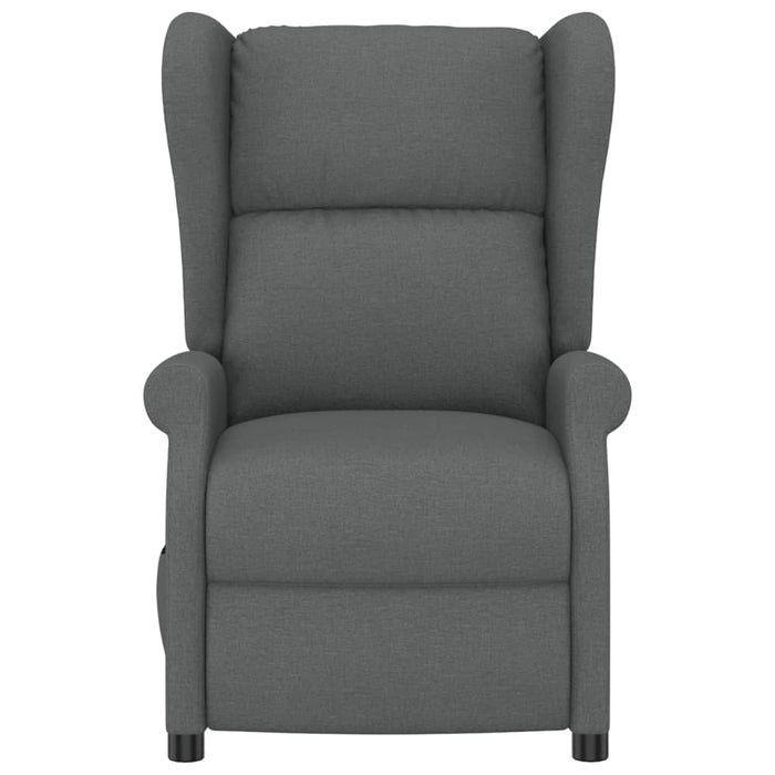 Fotoliu rabatabil electric cu spătar aripi, gri închis, textil WALTI