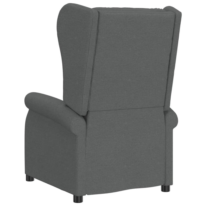 Fotoliu rabatabil electric cu spătar aripi, gri închis, textil WALTI
