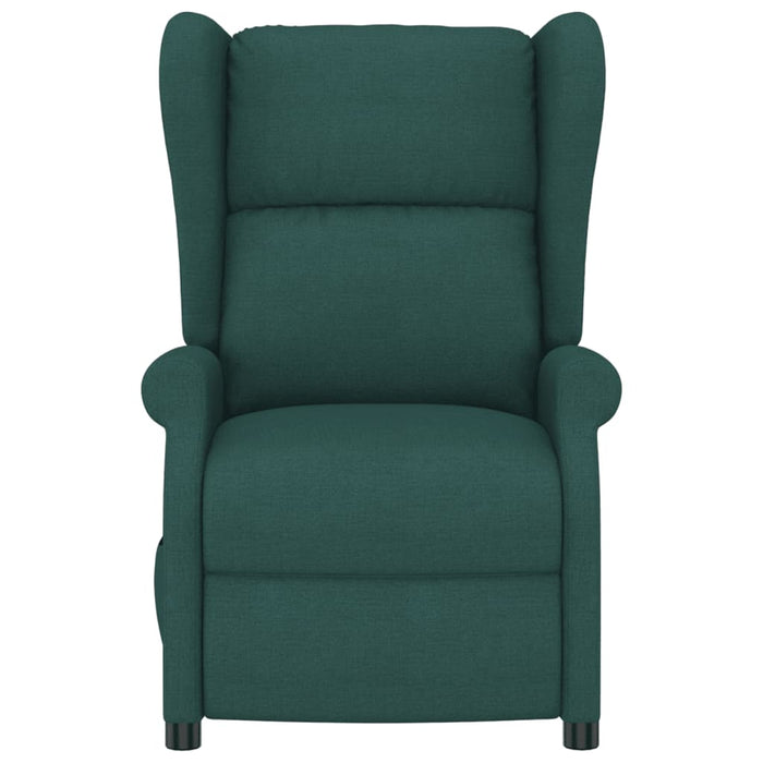 Fotoliu rabatabil electric cu spătar aripi, verde închis,textil - WALTI WALTI