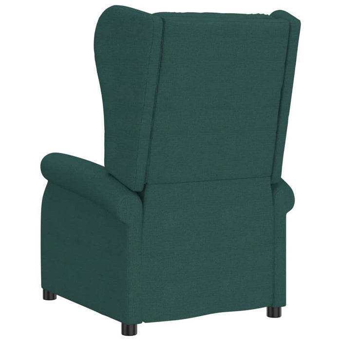 Fotoliu rabatabil electric cu spătar aripi, verde închis,textil - WALTI WALTI