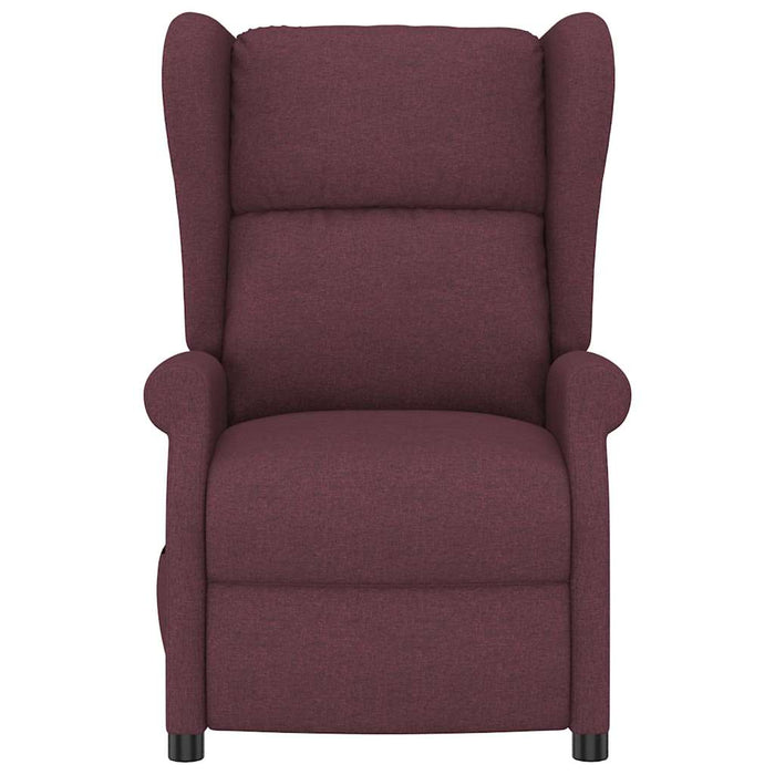 Fotoliu rabatabil electric cu spătar aripi, violet, textil WALTI