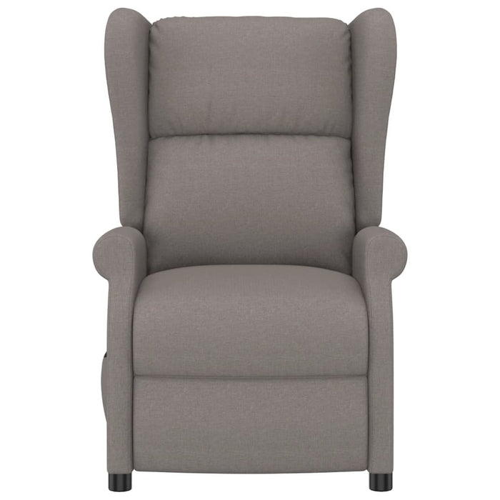 Fotoliu rabatabil cu spătar aripi, gri taupe, textil WALTI