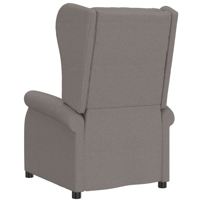 Fotoliu rabatabil cu spătar aripi, gri taupe, textil WALTI