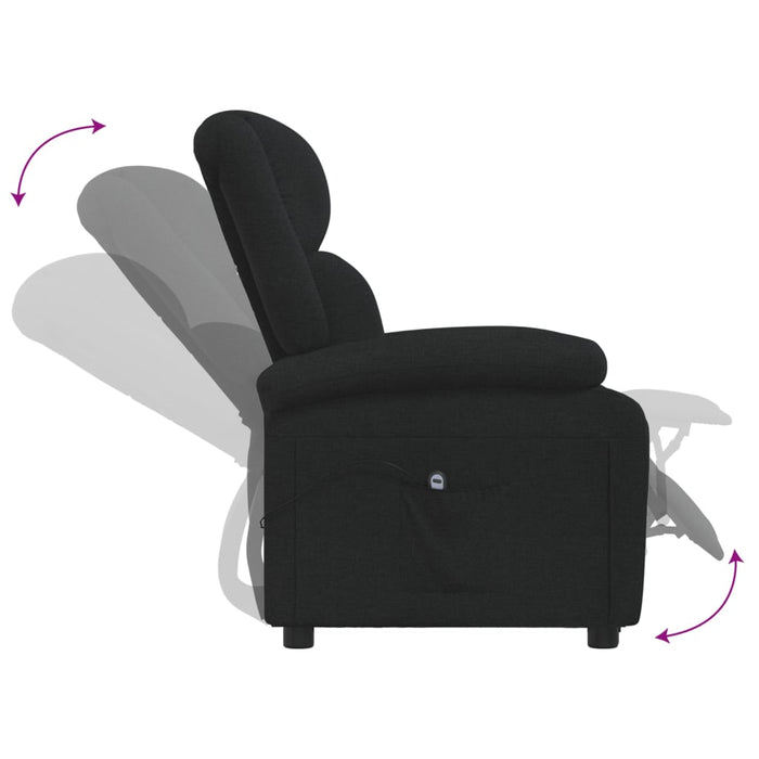Fotoliu rabatabil electric, negru, material textil - WALTI WALTI
