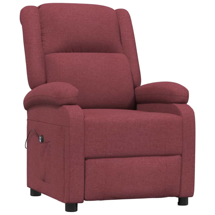 Fotoliu rabatabil electric, roșu vin, material textil - WALTI WALTI