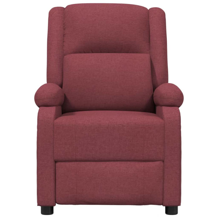 Fotoliu rabatabil electric, roșu vin, material textil - WALTI WALTI