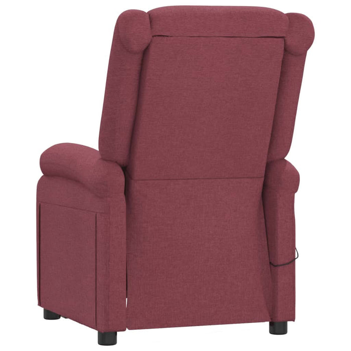 Fotoliu rabatabil electric, roșu vin, material textil - WALTI WALTI