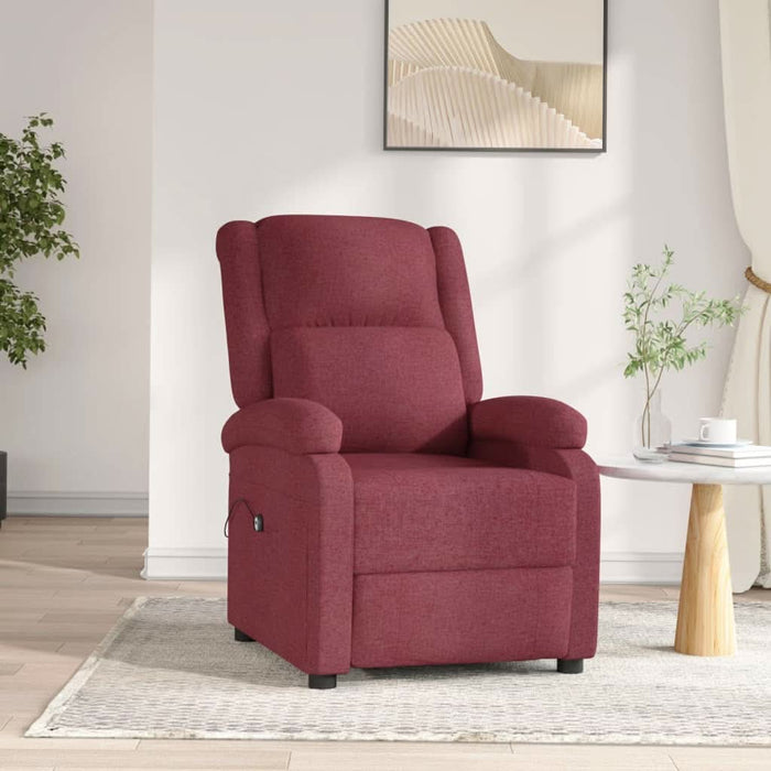 Fotoliu rabatabil electric, roșu vin, material textil - WALTI WALTI