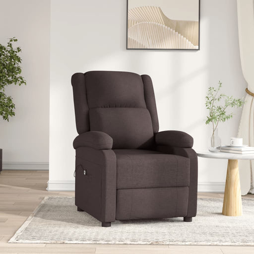 Fotoliu rabatabil electric, maro închis, material textil - WALTI WALTI