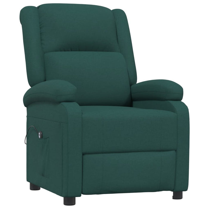 Fotoliu rabatabil electric, verde închis, material textil - WALTI WALTI