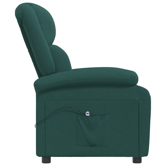 Fotoliu rabatabil electric, verde închis, material textil - WALTI WALTI