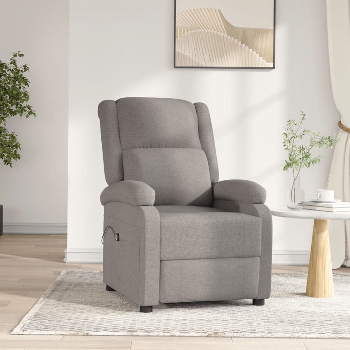 Fotoliu rabatabil electric, gri taupe, material textil - WALTI WALTI