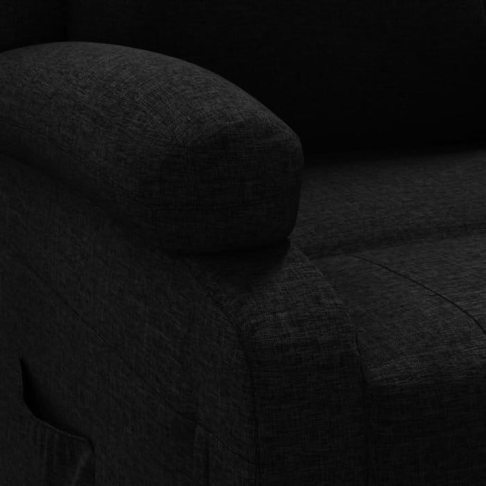 Fotoliu de masaj electric rabatabil, negru, textil - WALTI WALTI