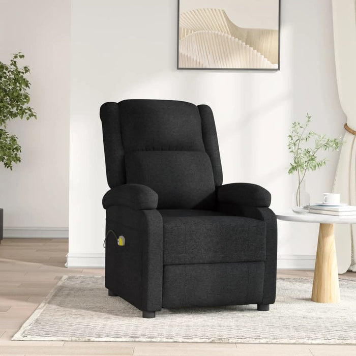 Fotoliu de masaj electric rabatabil, negru, textil - WALTI WALTI