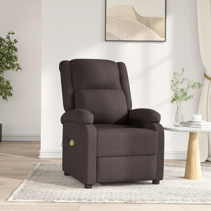 Fotoliu de masaj electric, maro închis, material textil - WALTI WALTI