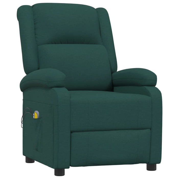 Fotoliu de masaj electric, verde închis, material textil - WALTI WALTI