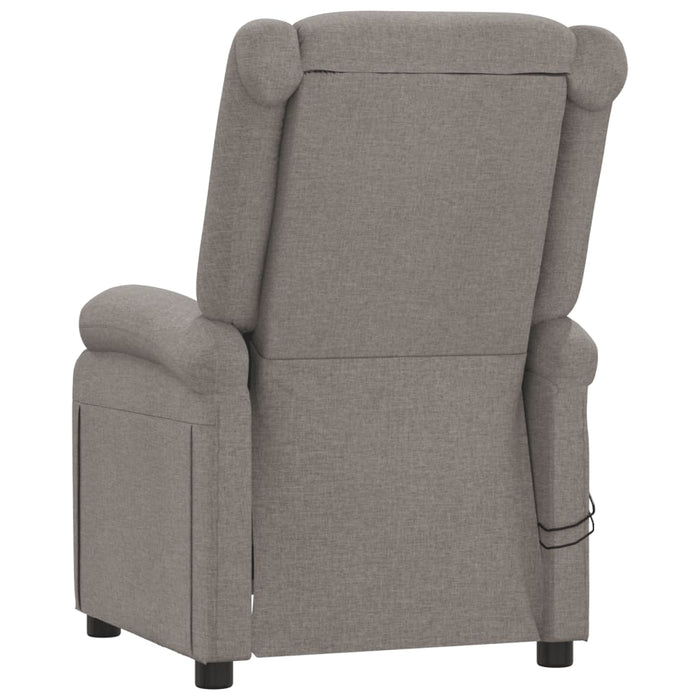 Fotoliu de masaj electric rabatabil, gri taupe, textil - WALTI WALTI