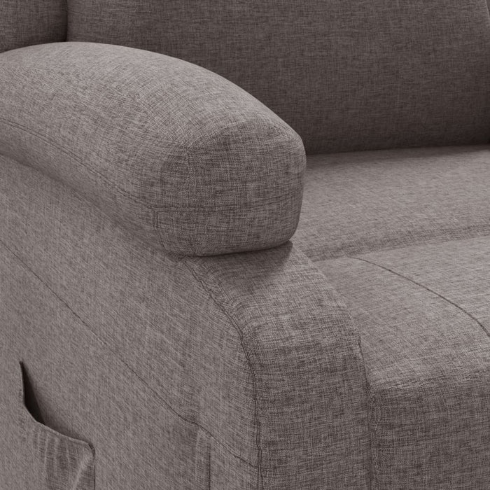 Fotoliu de masaj electric rabatabil, gri taupe, textil - WALTI WALTI