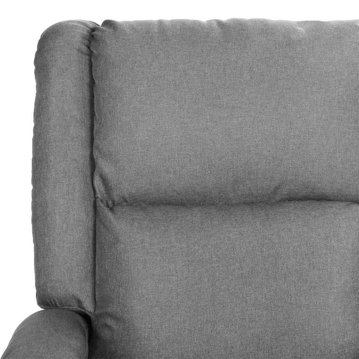 Fotoliu rabatabil electric, gri deschis, piele ecologică/textil WALTI