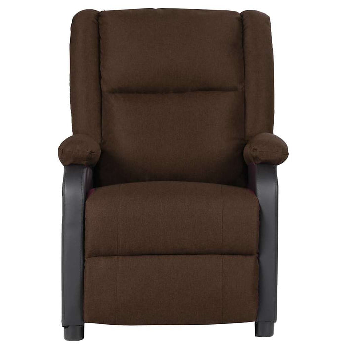 Fotoliu rabatabil electric, maro închis, piele eco./textil WALTI