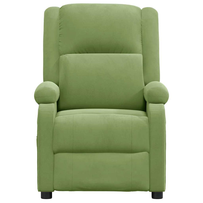 Fotoliu rabatabil electric, verde deschis, catifea WALTI