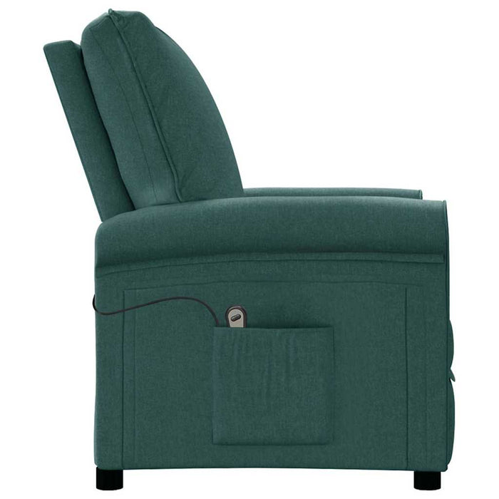 Fotoliu rabatabil electric, verde închis, material textil WALTI