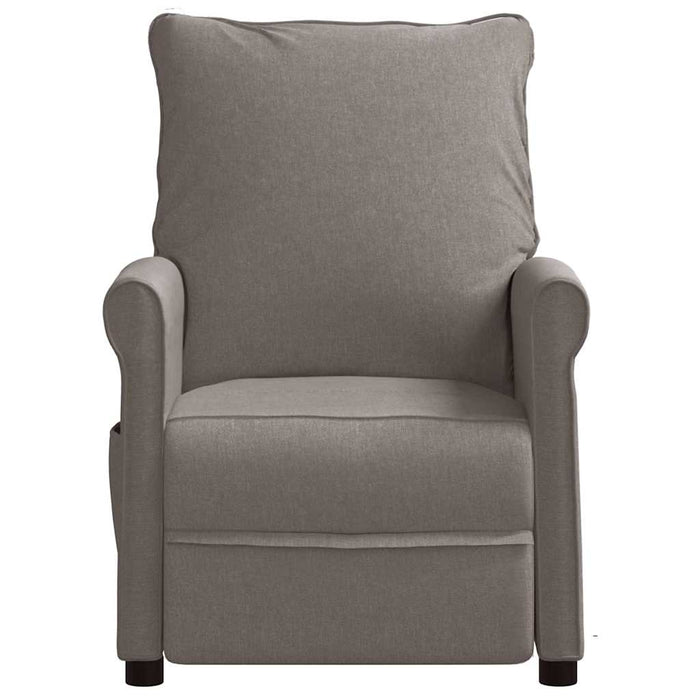 Fotoliu rabatabil electric, gri taupe, material textil WALTI