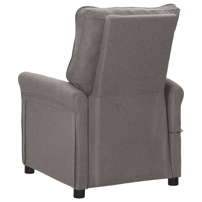 Fotoliu rabatabil electric, gri taupe, material textil WALTI