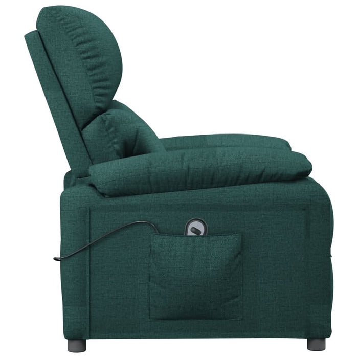Fotoliu rabatabil electric, verde închis, material textil - WALTI WALTI
