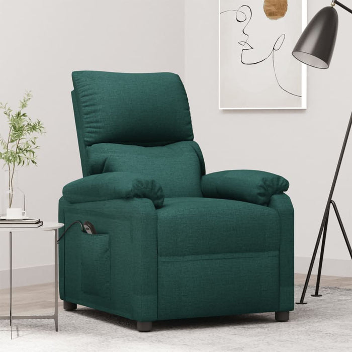 Fotoliu rabatabil electric, verde închis, material textil - WALTI WALTI