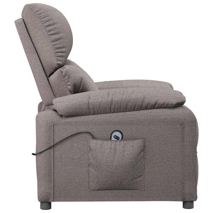 Fotoliu rabatabil electric, gri taupe, material textil - WALTI WALTI