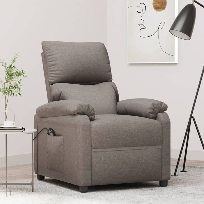 Fotoliu rabatabil electric, gri taupe, material textil - WALTI WALTI