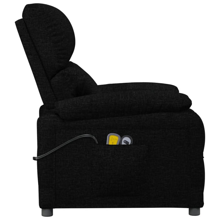 Fotoliu de masaj electric rabatabil, negru, textil - WALTI WALTI