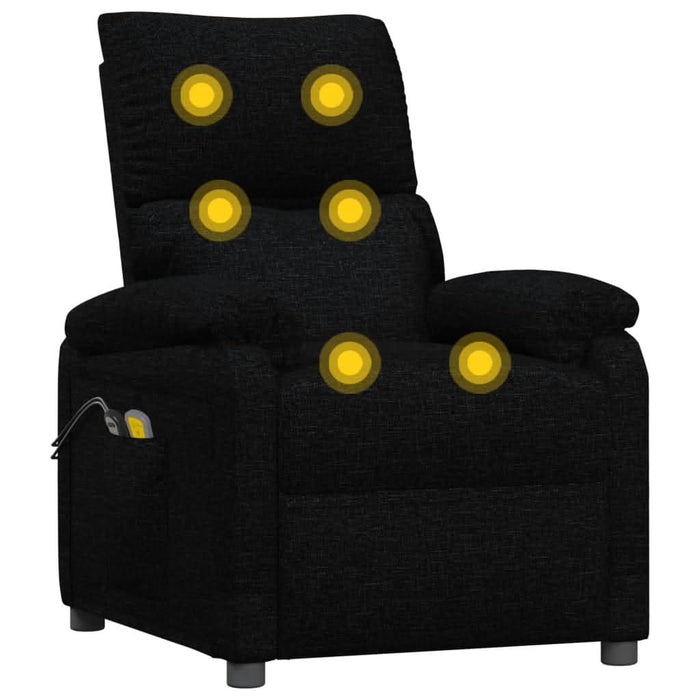 Fotoliu de masaj electric rabatabil, negru, textil - WALTI WALTI