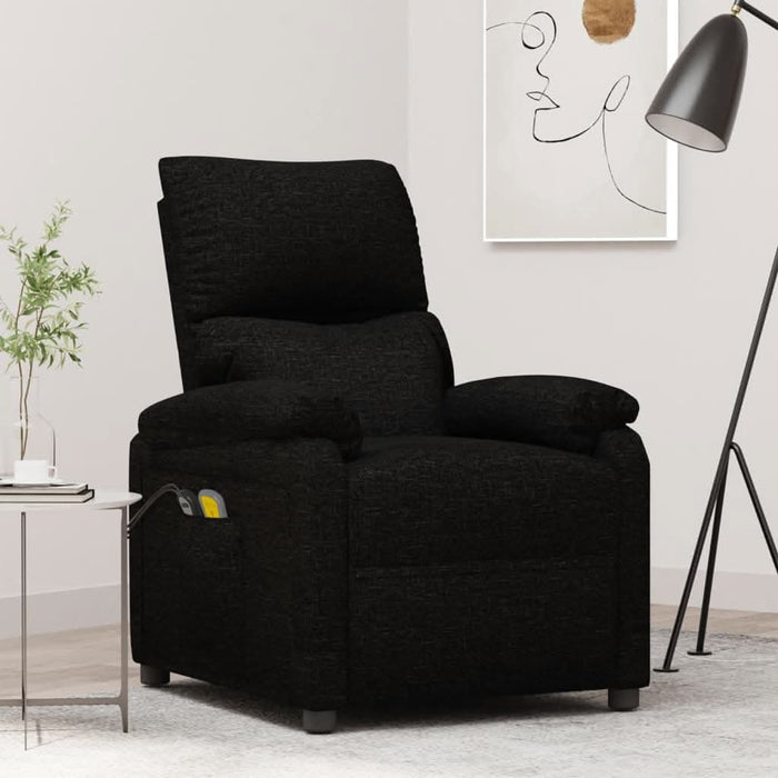 Fotoliu de masaj electric rabatabil, negru, textil - WALTI WALTI