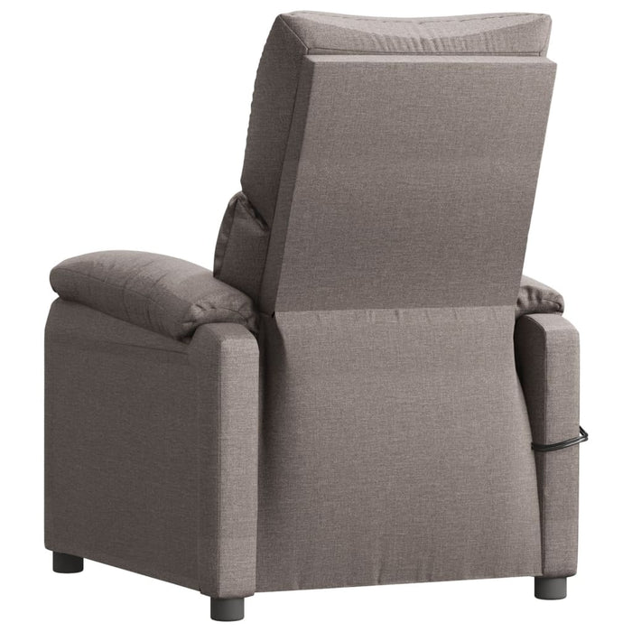 Fotoliu de masaj electric rabatabil, gri taupe, textil - WALTI WALTI