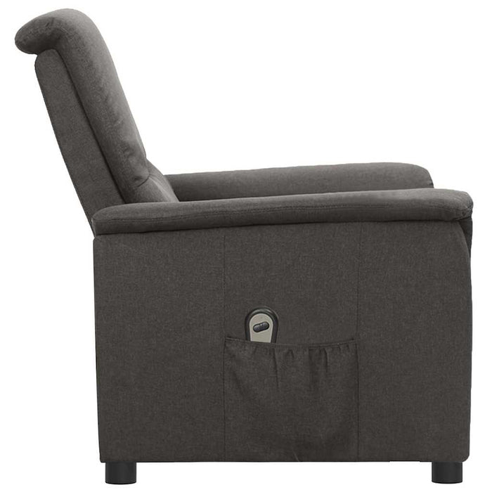 Fotoliu rabatabil electric, gri închis, material textil WALTI