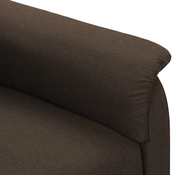 Fotoliu rabatabil electric, maro închis, material textil WALTI