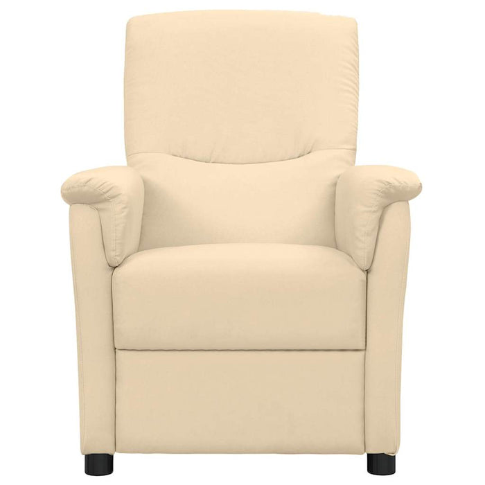 Fotoliu rabatabil electric, crem, material textil WALTI