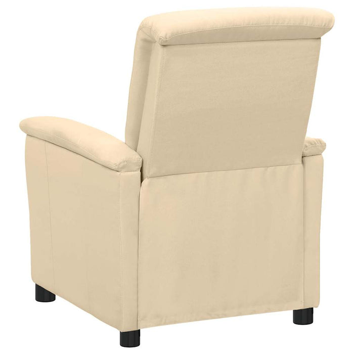 Fotoliu rabatabil electric, crem, material textil WALTI