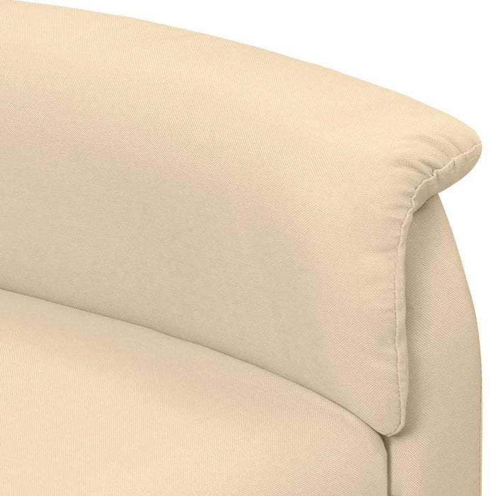 Fotoliu rabatabil electric, crem, material textil WALTI