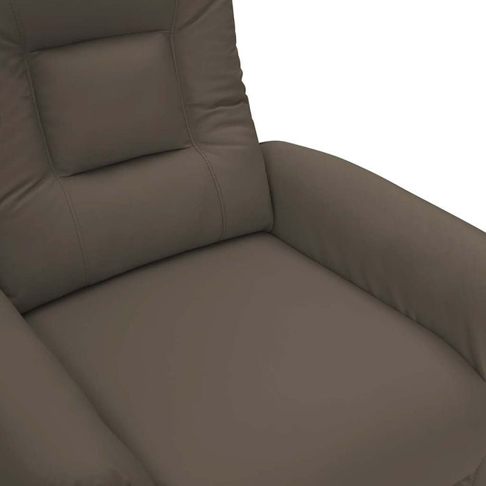 Fotoliu rabatabil electric, gri, piele ecologică WALTI