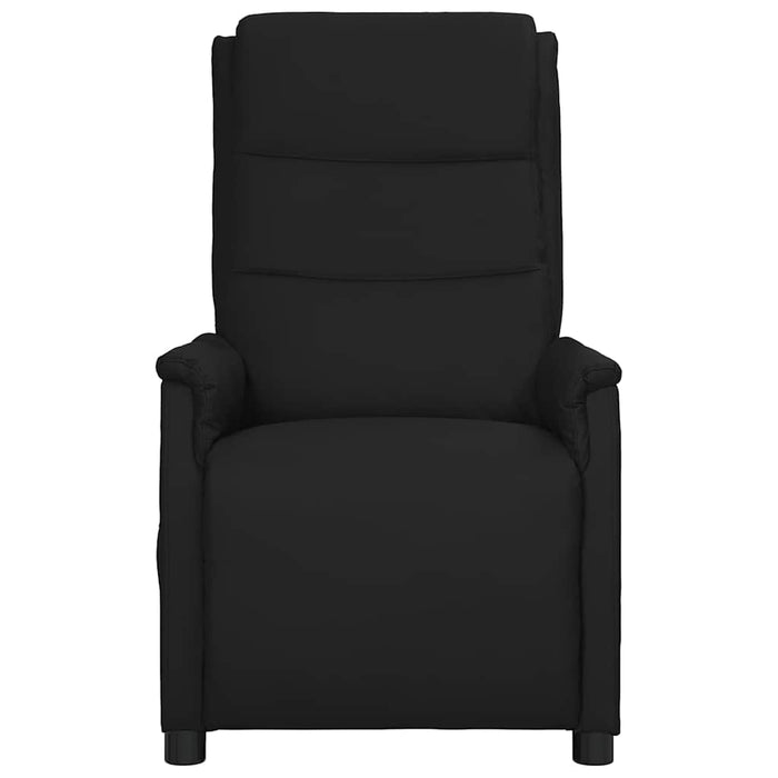 Fotoliu rabatabil electric, negru, piele ecologică WALTI