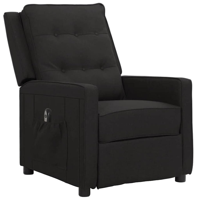 Fotoliu rabatabil electric, negru, material textil WALTI