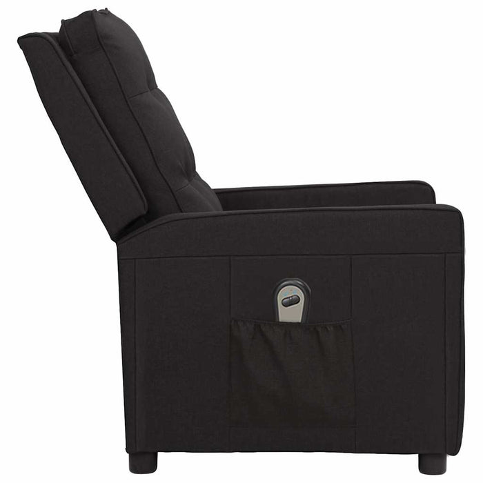 Fotoliu rabatabil electric, negru, material textil WALTI