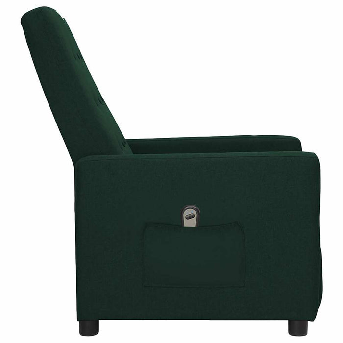 Fotoliu rabatabil electric, verde închis, material textil WALTI